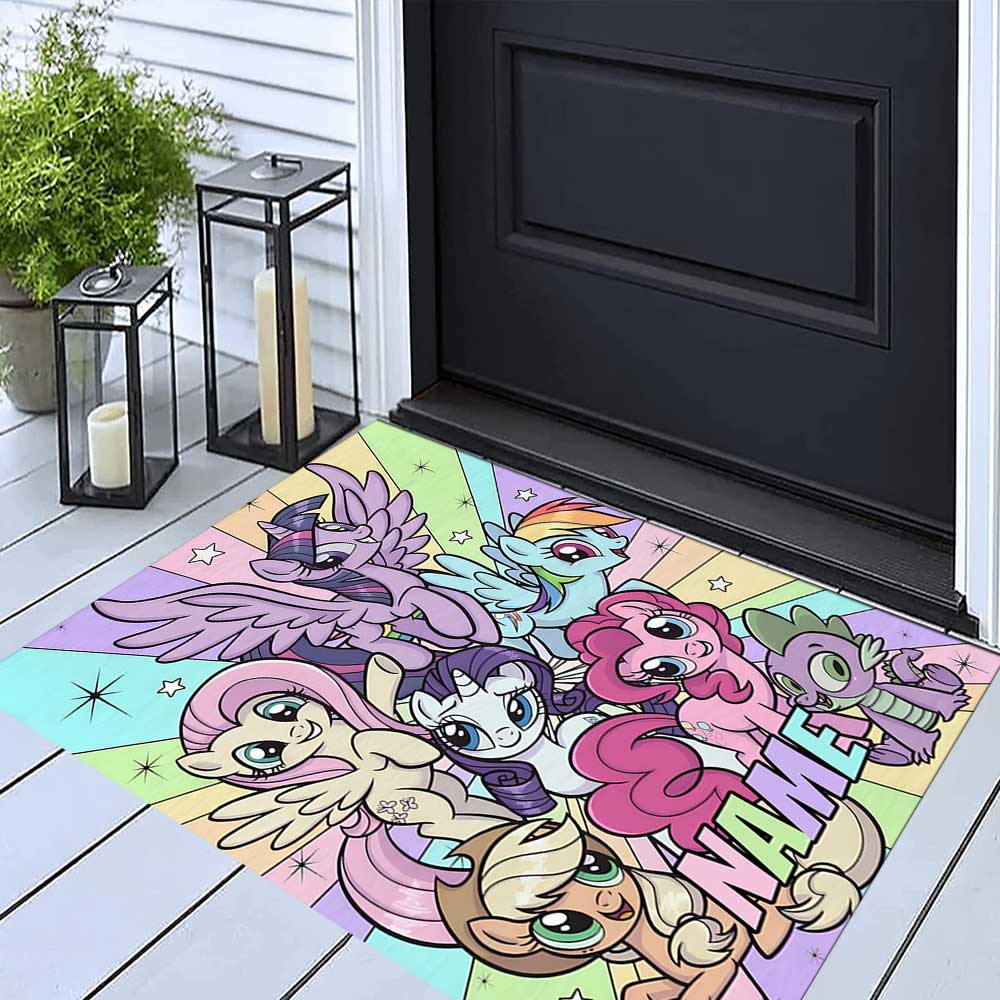 Little Pony (20) Customize your name rug, office chair cushion, home bedroom living room gift.