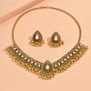 Tassel Rhinestone Jewelry Set Crystal Rhinestone Necklace Set Bridal Necklace Earrings Set  Women