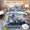 Fantasy Astronaut Theme Duvet Cover Set with Pillowcases, 3pcs Cartoon Space Astronaut Printed Bedding Set, Soft Comfortable