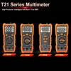 NJTY T21 Professional True RMS Digital Multimeter 6000 Counts True-RMS Auto/ Manual Range AC/DC Voltage Anti-Burn Voltmeter
