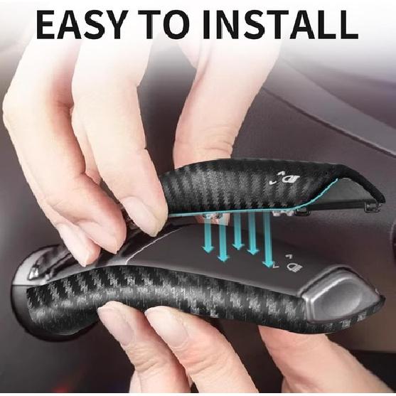 Steering Lever Cover for Model 3 Model Y 2017-2024, Matt Carbon Fiber Pattern