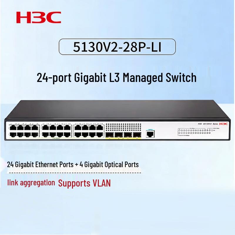 

H3C S5130V2-28P-LI Layer 3 Managed Gigabit Switch
