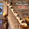 Ensemble de décoration de Noël Pingouin pour escalier Neige Décoration festive pour la maison