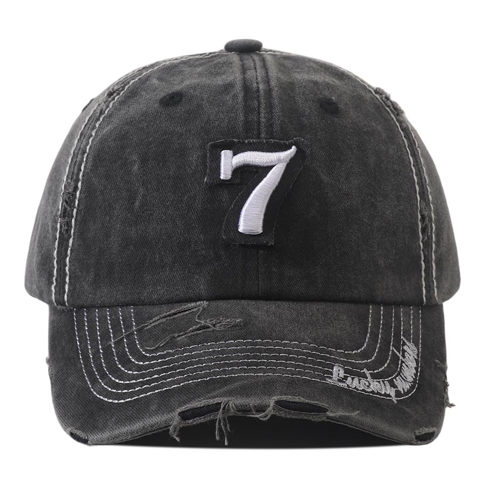 Men‘S Number 7 Embroidered Baseball Cap Women Sun Visor Hat Vintage Washed Cotton Dad Hats For Men Streetwear Snapback Caps