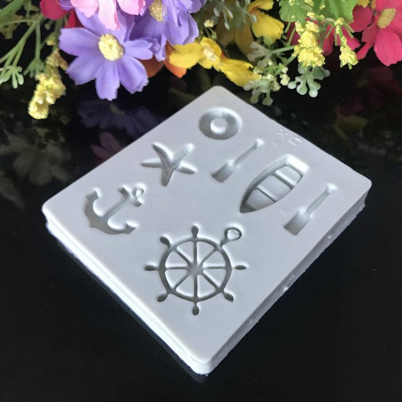 WTEMPO 2pcs Ocean Themed Silicone Molds Set DIY Epoxy Resin Molds Clay Gifts Wax Crafts Making Molds