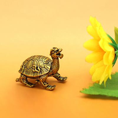 1Pc Antike Massivmessing Schildkröte Ornamente Langlebigkeit Tier Skulptur Home-Office Schreibtisch Dekorative Simulation Ornament