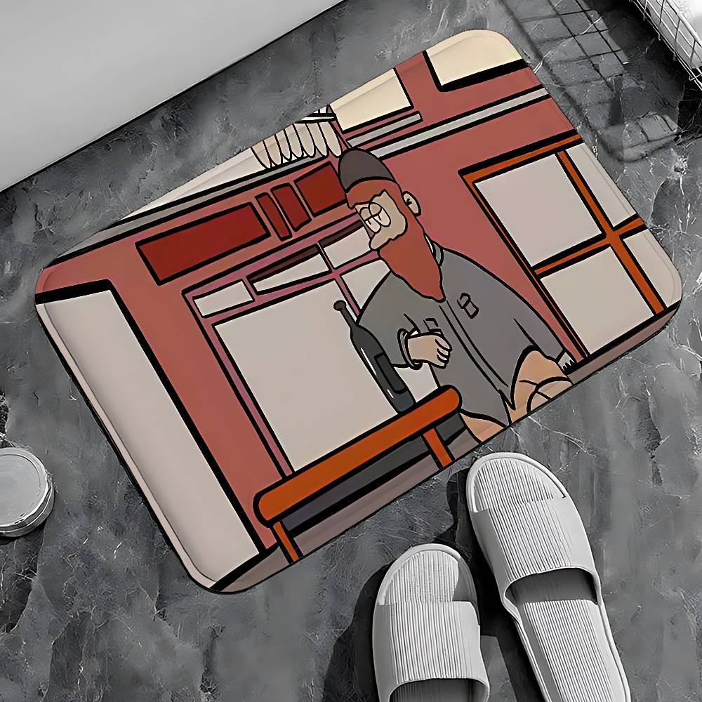 Interesting Beard Man Entry Door Floor Mat Festive Decorations Carpet Bathroom Anti-slip Mat Entrance Doormat