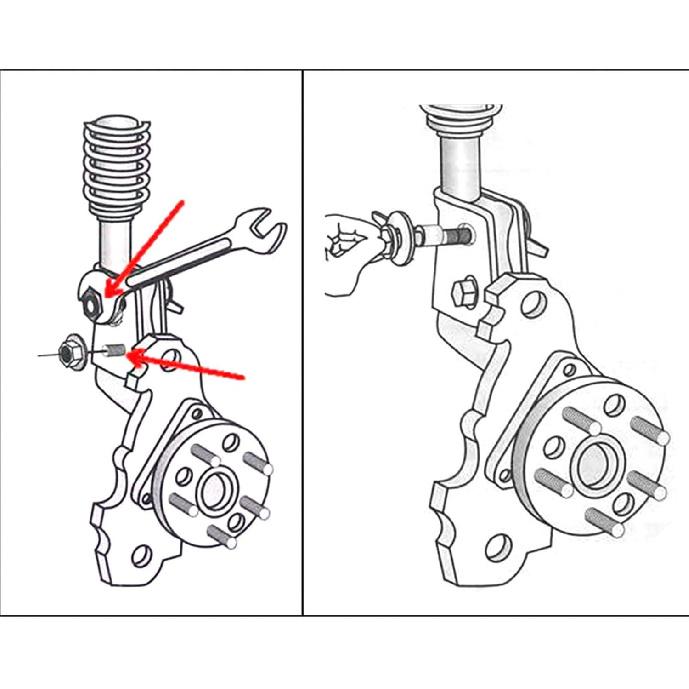 Camber Bolts Adjustment,4Pcs 14Mm Vehicles Steel Four Wheel Alignment Adjustable Camber Kit Cam Bolt Rear Camber Kit 81260 Camber Kit