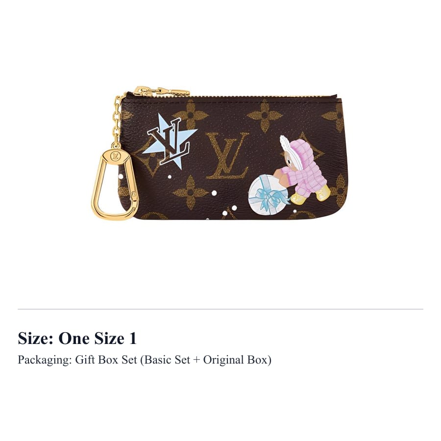 Louis Vuitton Key Pouch Monogram/Azur Frost M12229