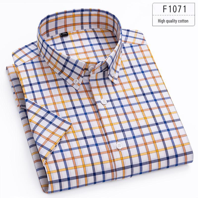 2025 Herren-Streifenshirt aus reiner Baumwolle mit kurzen Ärmeln - Bequem & Atmungsaktiv Sommer-Freizeitkleidung