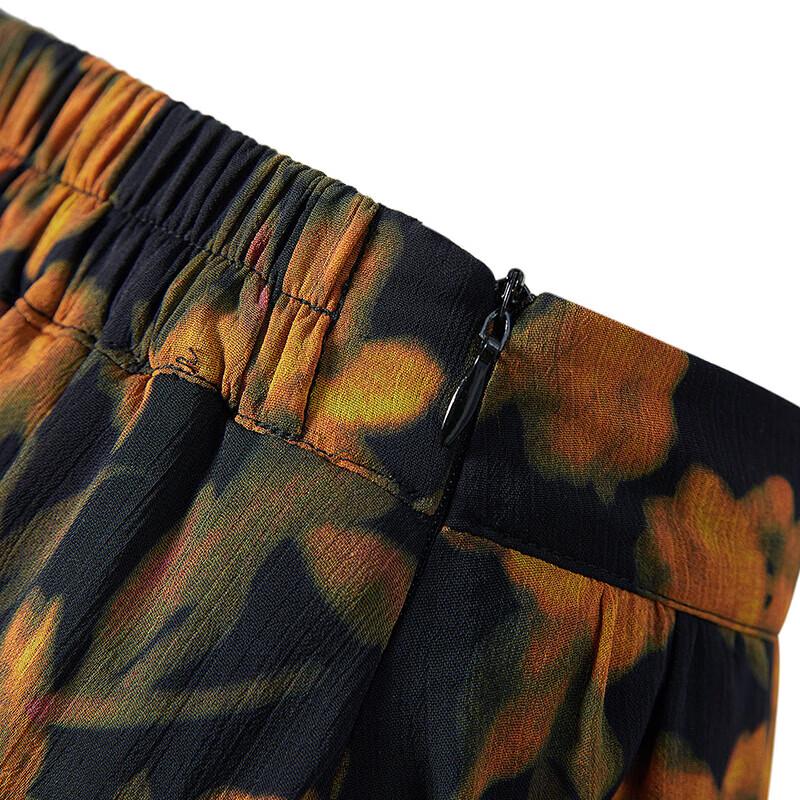 Women's Flowy Floral Mesh Maxi Skirt
