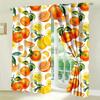 2 Pcs Orange Print Curtains,suitable for Bedroom,living Room Kitchen Decoration,home Decoration,window Decoration