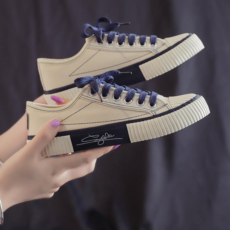 Spring new biscuit shoes canvas shoes women's low-top trendy shoes women's shoes student shoes