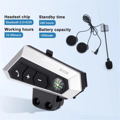 Motorcycle Helmet Headset Bluetooth Receiver Wireless Free-Hands Call Headphones