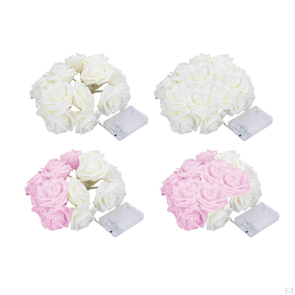 Flower Decorative Indoor Outdoor IP44 Waterproof Valentines Day Decor Flowers Fairy Light for Home