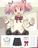 Kaname Madoka Cosplay Costume with Wig Puella Magi Madoka Magica Mitakihara Municipal Junior High School Uniform Set Long Sleeved Costume Everyday