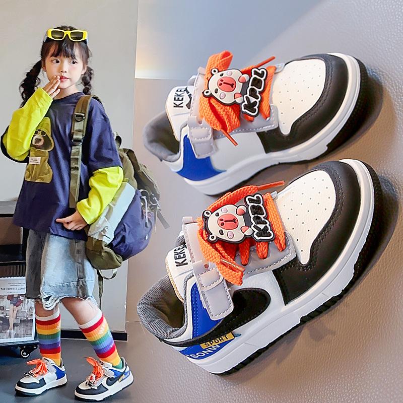 Kapibara Boys Shoes Sneakers 2025 New Autumn Children's Board Shoes Students Breathable Leisure Middle and Old Children
