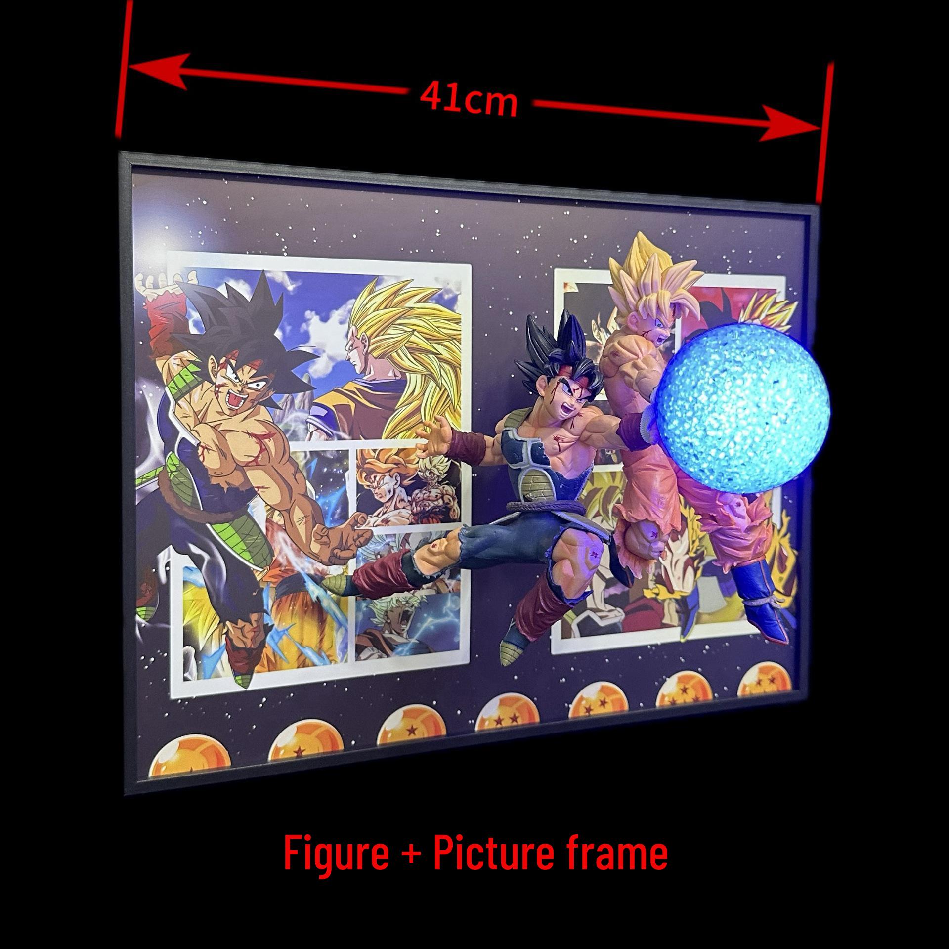 

Goku Bardock Hand Wave 3D Painting Anime Figure Toy Ornament Gift