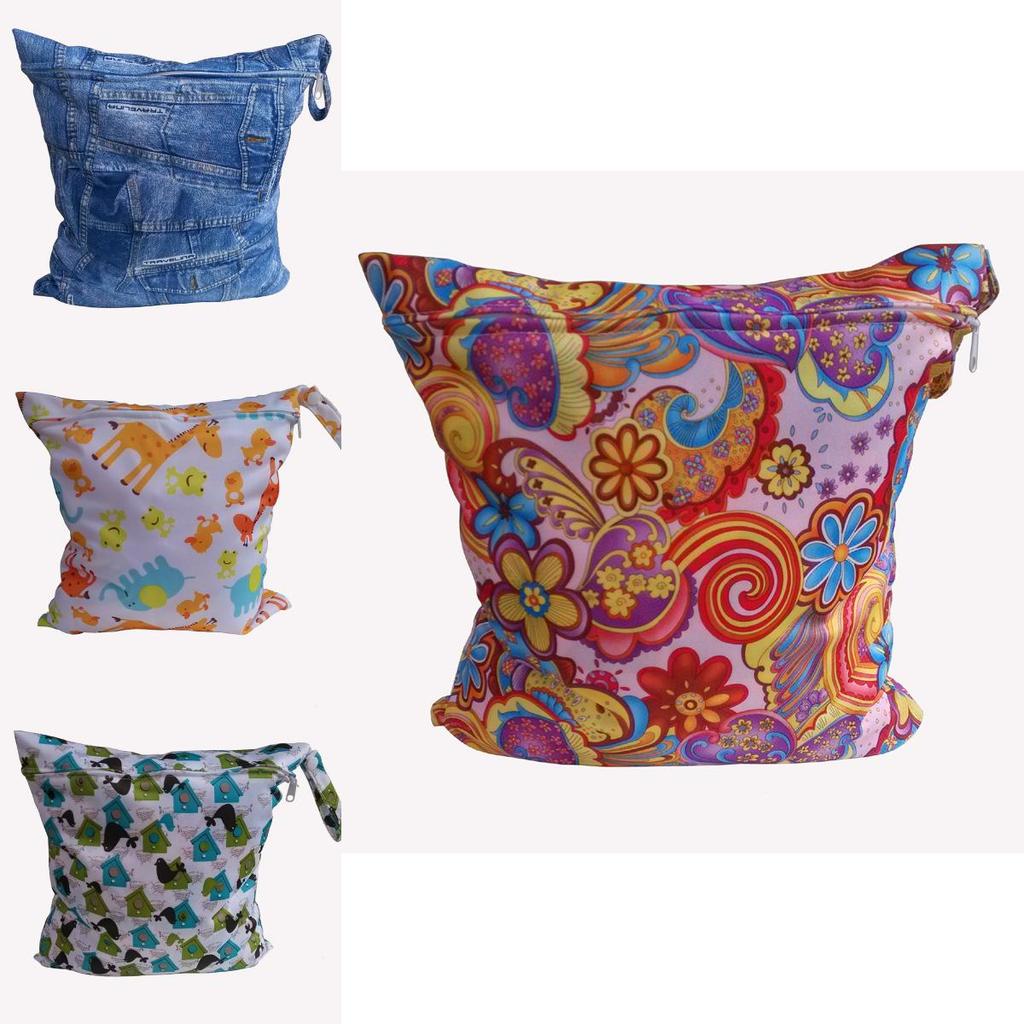 Baby Cartoon Print Diaper Bag With Zipper And Polyester Storage For New Parents