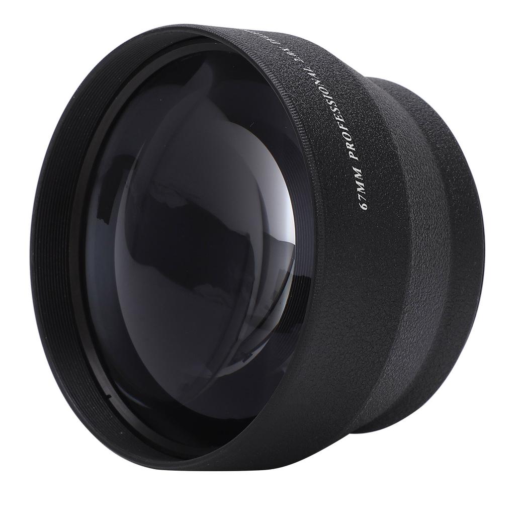 Metal Camera 67mm 2.0x Magnification Teleconverter TELE Telephoto Lens for Digital Camera