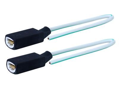 H1/H3 Bulb Socket Straight, Ceramic, 15 Cm Cable, 2 Pcs.