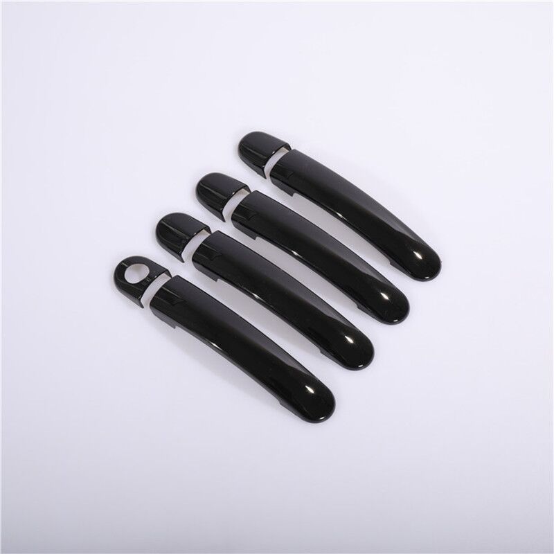 Für VW Polo 2010 2011 2012 2013 2014 2015 2016 2017 Schwarz Chrom Auto Türgriffabdeckungen Auto Zubehör Styling Aufkleber