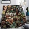 Resident Evil Print Flannel Blanket, Ultra Soft High Quality All Seasons Warm Throw, Home Decor Cozy Blanket, Perfect Christmas Gift