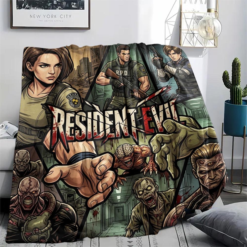 

Resident Evil Print Flannel Blanket, Ultra Soft High Quality All Seasons Warm Throw, Home Decor Cozy Blanket, Perfect Christmas Gift 80cm x 120cm