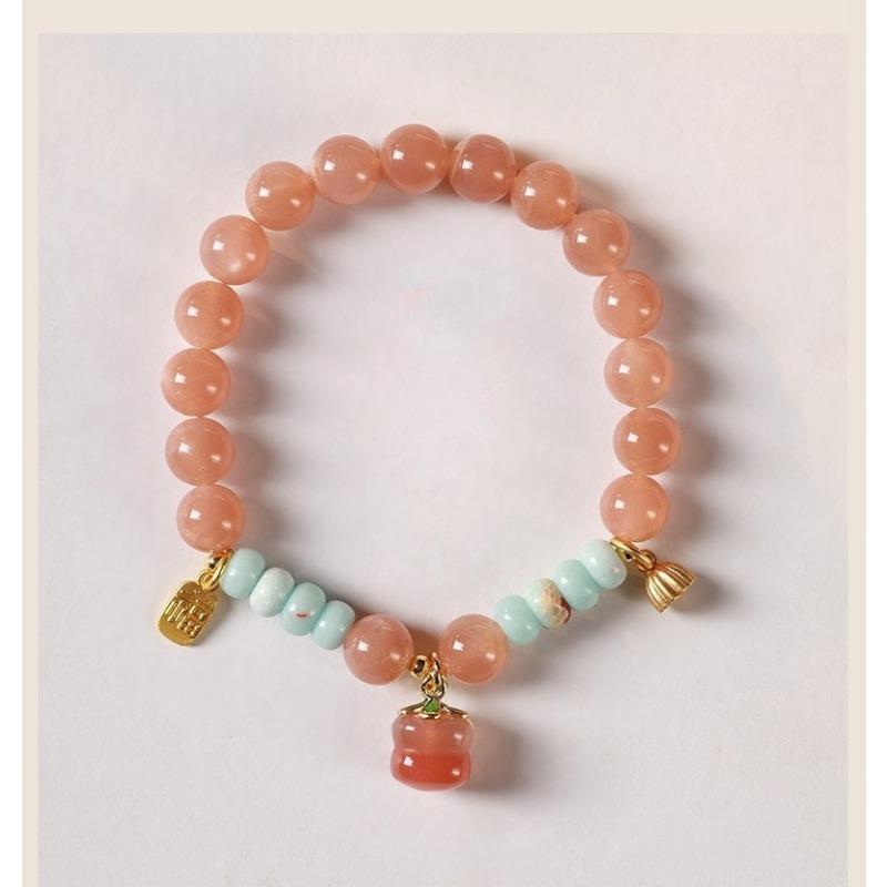 Женский сладкий эластичный браслет Red agate persimmon