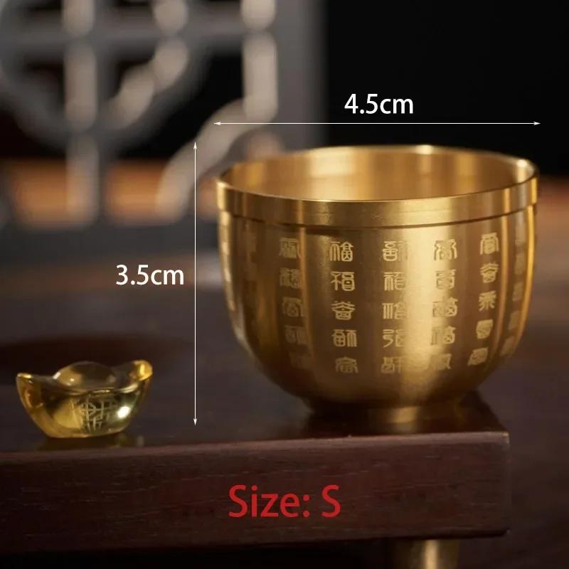 

Brass Hundred Blessings Bowl Fortunate Attract Wealth Good Luck Copper Cups Magical Treasure Bowls Snack Soup Kitchen Tableware