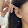 1 Piece C-Shaped Metal Teardrop Tassel Clip Earrings For Women No Piercings Ear Cuff Cartilage Clips  Jewelry