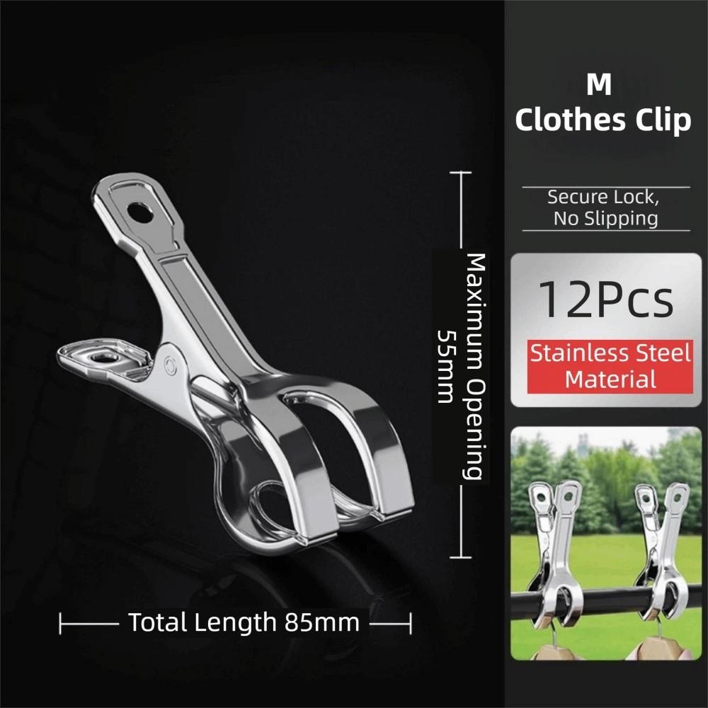 Heavy Duty Clothes Pins Reusable Stainless Steel Clips Beach Towel Clips  Home Storage