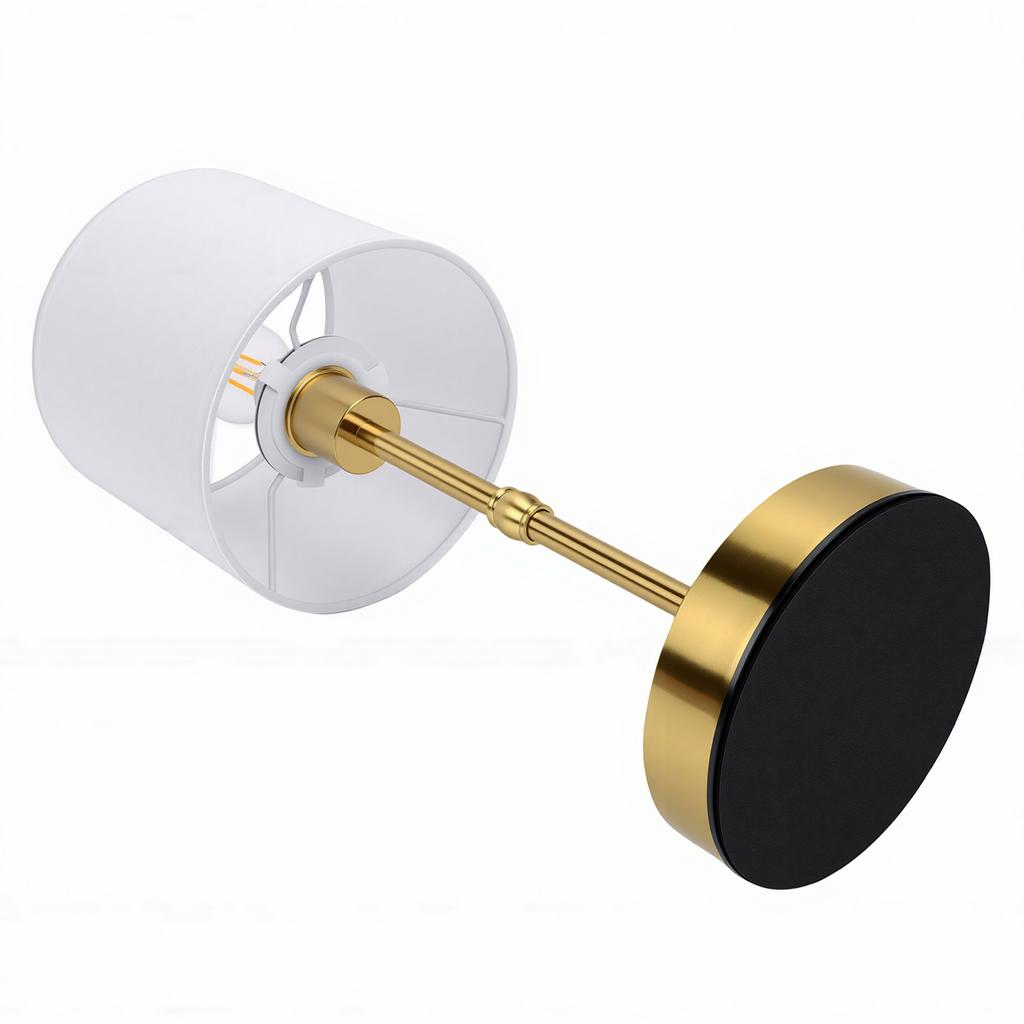 Kabellose Tischlampe 5200mAh Wiederaufladbarer Akku Vintage Stoffschirm Abnehmbare Glühbirne Touch-Steuerung Dimmbare LED Schreibtischlampe
