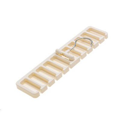 

10 Card Belt Hanger Multi-functional Tie Belt Storage Hanging Wardrobe Scarf Silk Scarf Rack Plastic Organizer Shelf бежевий