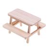Handworked Doll House Wood Table Chair Set Natural Component Nonpoisonous Stable Design Perfect For Diminutive Home Decoration And Play