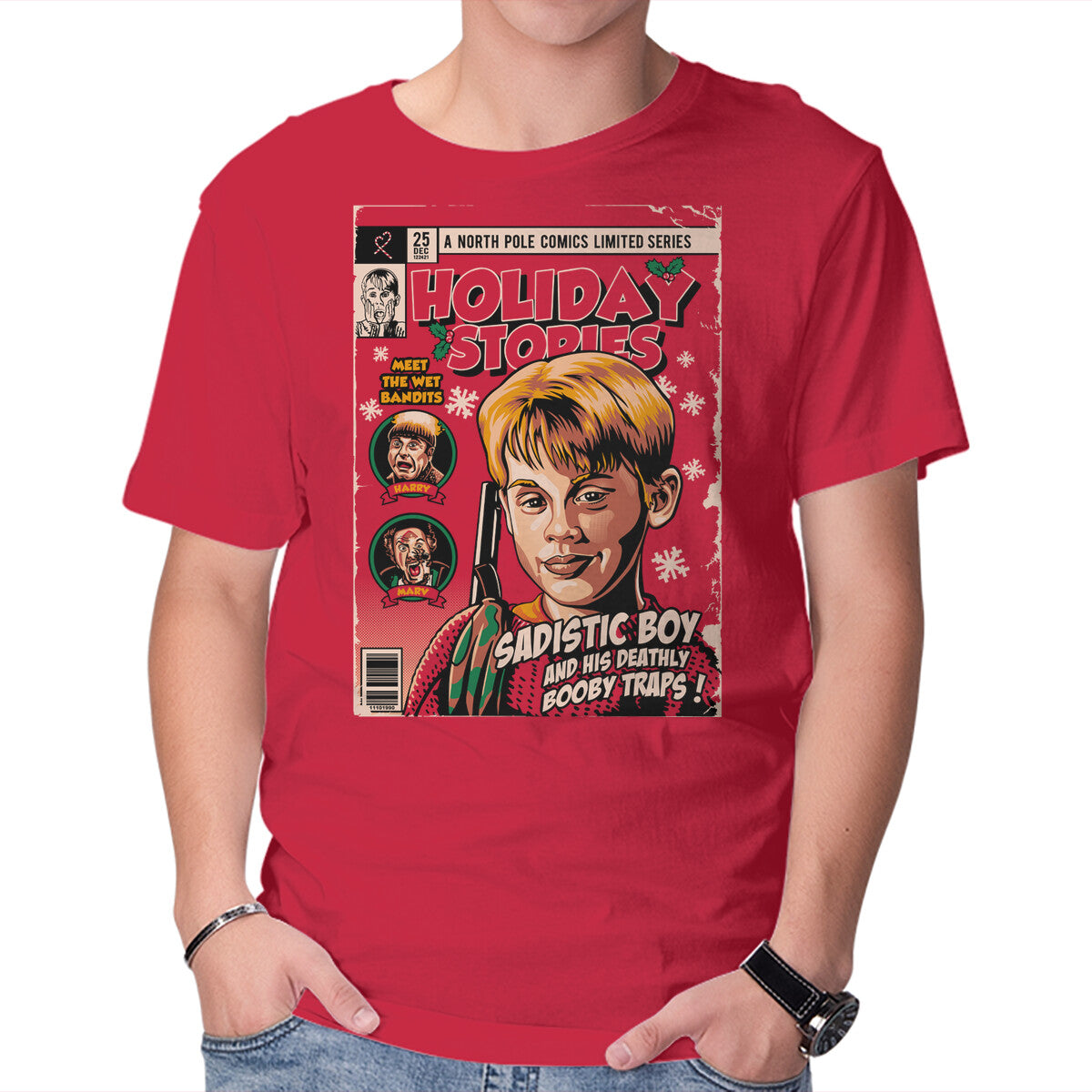 Unisex Crew Neck T-Shirt Holiday Stories Vol. 2 Graphic Short Sleeve Casual Tee XXXL
