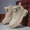 Men's shoes autumn and winter shoes men's daily versatile shoes platform-soled high-top Martin leather boots
