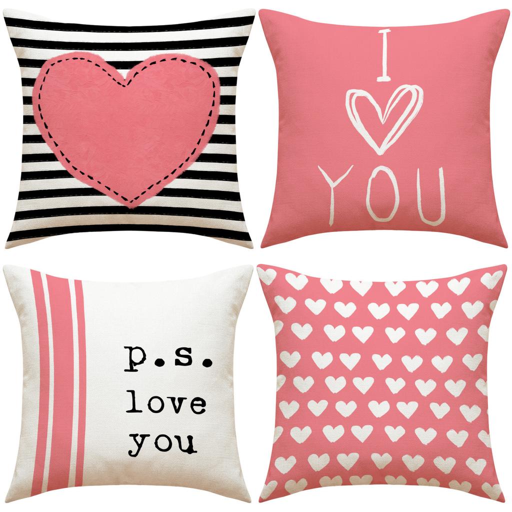 Valentine's Day Pillow Home Cushion Pillow Cover