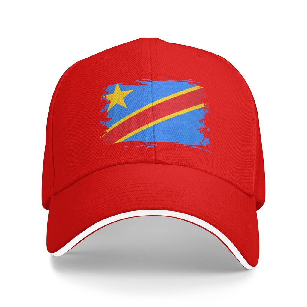 Congo Flag Republic of Congo DRC Vintage Congolese Flag PerforUnisexce Casual Baseball Cap Snapback Cap Unisex Funny Baseball Caps