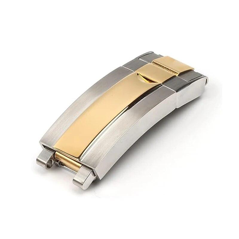 9 mm sammenleggbar spenne i rustfritt stål Glidelås Passer for Rolex For Submariner For Oysterflex For Daytona For GMT Klokkebånd D