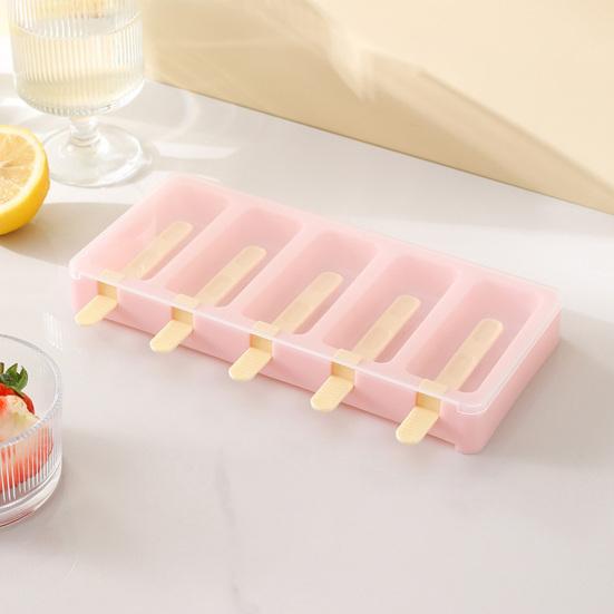 Eisform, Stapelbarer Eis am Stiel Hersteller mit Deckel, BPA-Freie Leicht zu Lösende Plastik Eis am Stiel Form für Selbstgemachten Joghurt
