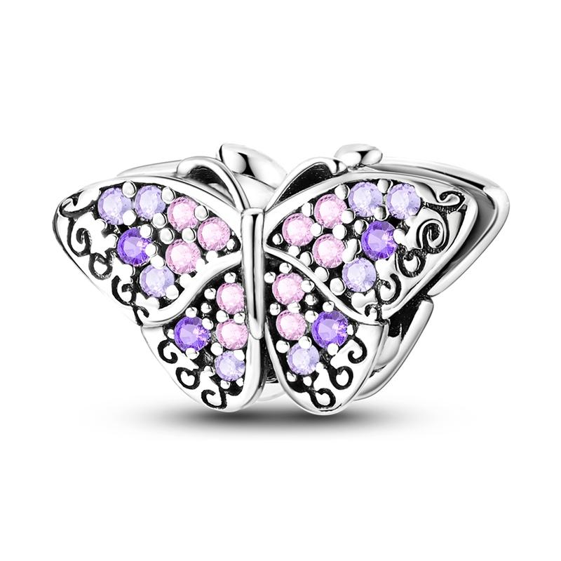 925 Sterling Silver Glow Firefly Butterfly Charms Fit Módní Originální náramky Dragonfly Bee Hmyz korálky Vlastní výroba šperků