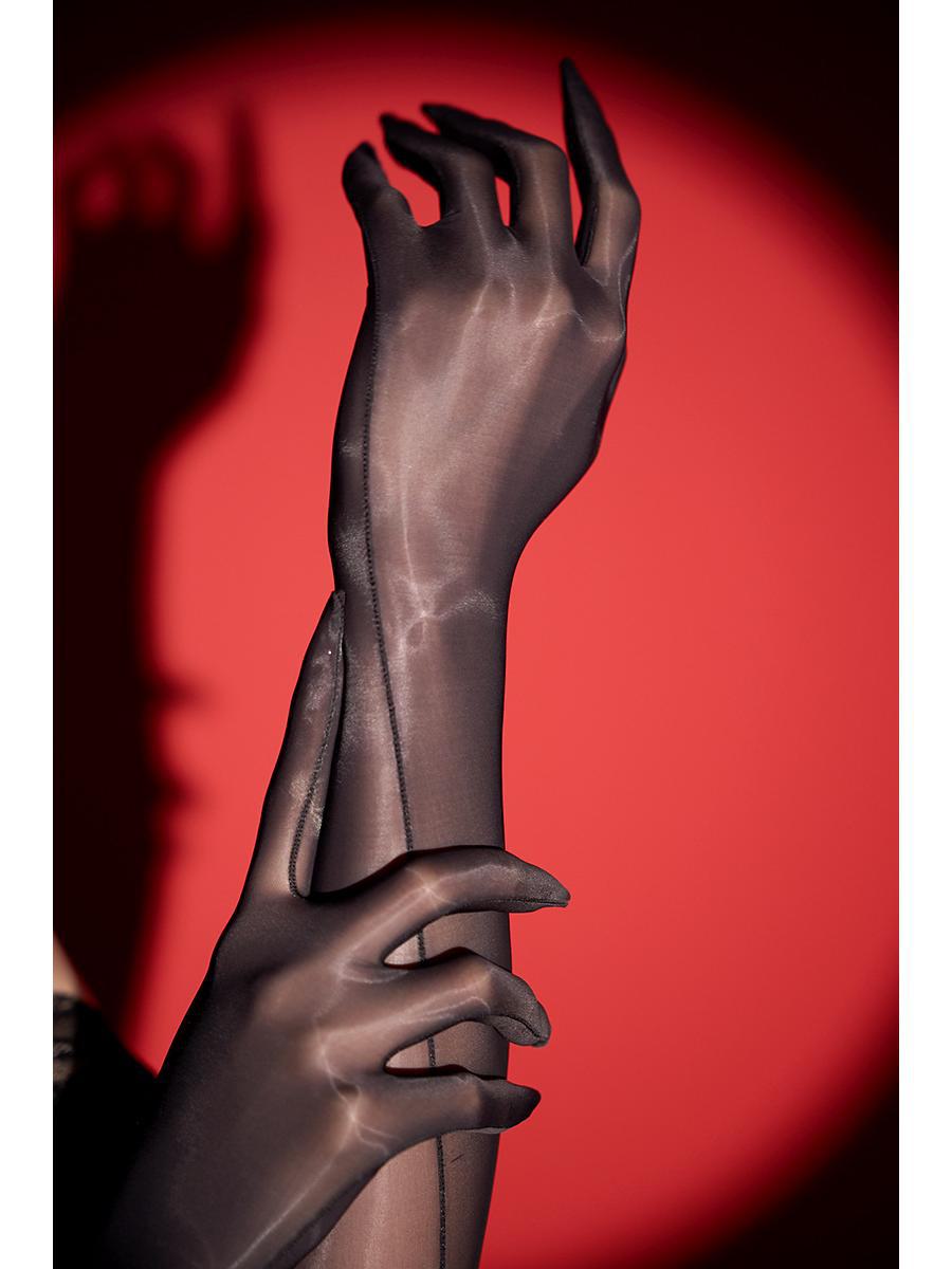 

Чулки и перчатки Little Matchmaker Jade Finger из гладкого черного шелка высокой плотности с раздельными пальцами для женщин 【Cicada Wing Series】Five-finger gloves чёрный