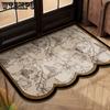 Entrance Door Floor Mat PVC French Style Antique Anti Slip Entrance Foot Carpet