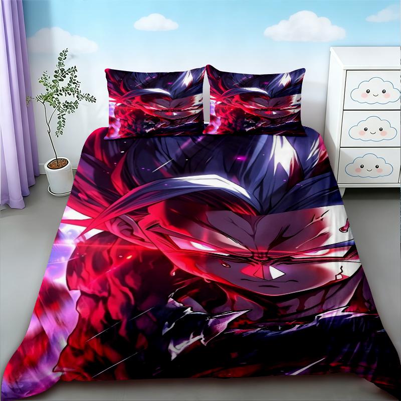 Duvet Cover Dragon Ball Anime Soft and Comfortable Twin Single King Kids Adult Gift Three Piece Set Decorative Bed Sheet