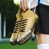 Men's High-top Sock Mouth Football Shoes Rubber Short Nail Youth Sports Shoes Football Training Shoes Art Makeup Lawn Children Football Boots