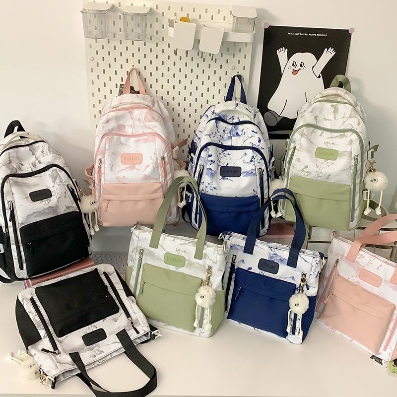 School Bag Casual Backpack Shoulder Bag Large Capacity Student Backpack Crossbody Bag Fashion Computer Bag Campus Handbag School Bag