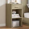 VidaXL Bedside Tables 2 Pcs Sonoma Oak 35x34x65 Cm Engineered Wood, Bedside Table, Bedroom Furniture, Nightstand, 840581