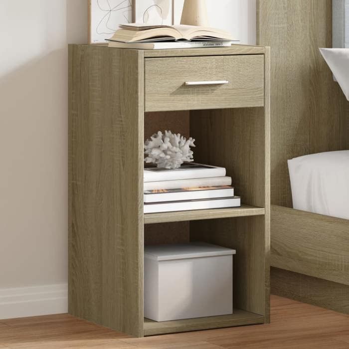 VidaXL Bedside Tables 2 Pcs Sonoma Oak 35x34x65 Cm Engineered Wood, Bedside Table, Bedroom Furniture, Nightstand, 840581