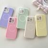 Fluorescent Jelly Liquid Silicone Phone Case For iPhone 17 16 15 13 12 11 14 Pro Max Plus For Magsafe Wireless Charging Cover